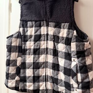 Black and White Checkered Vest